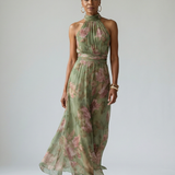 Mirelle™ | Gathered Halter Midi Dress