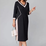 Alexa | Elegant V-neck dress
