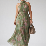 Mirelle™ | Gathered Halter Midi Dress