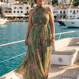 Mirelle™ | Gathered Halter Midi Dress