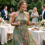Mirelle™ | Gathered Halter Midi Dress